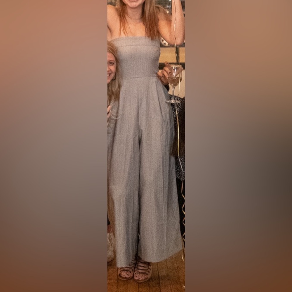 Light Gray Wide-Leg Pants